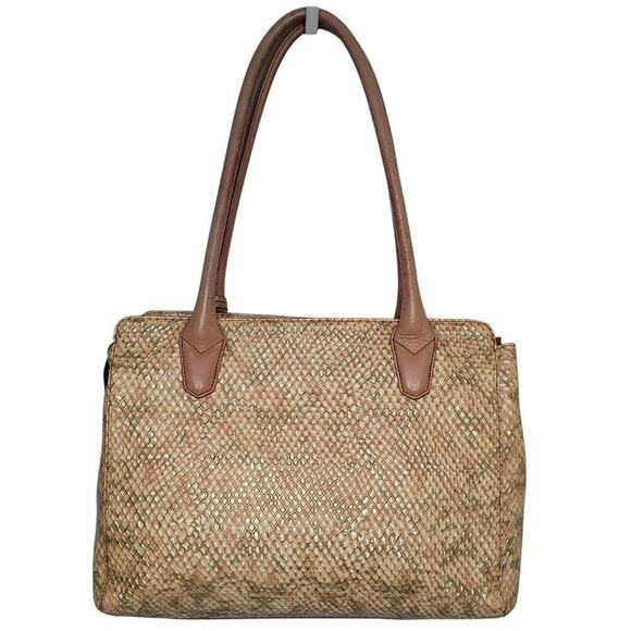Brahmin Ashby Tote in Beige Parker. Embossed Leather & Very Light Weight Beige - Picture 3 of 7